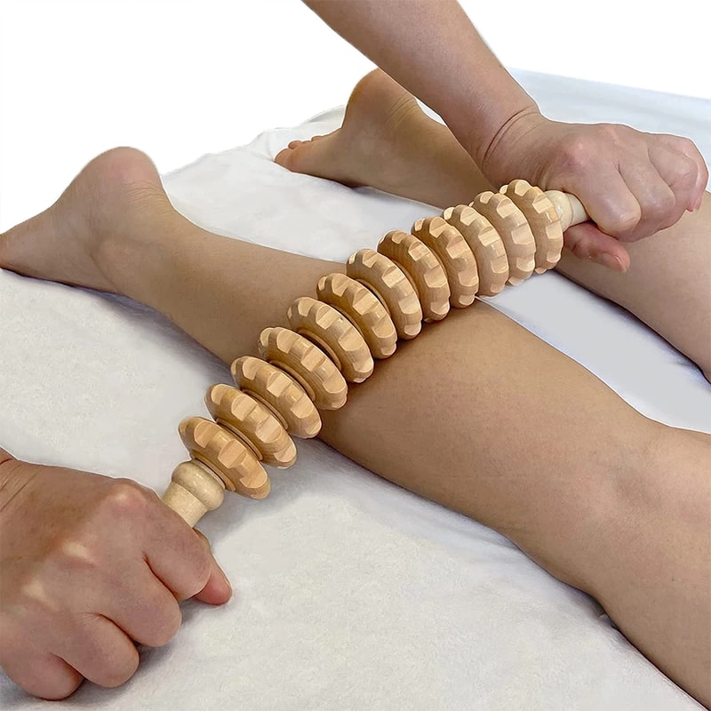 Wooden Fascia Massager With AntiSlip Handle For Relaxation And Smooth Skin 3