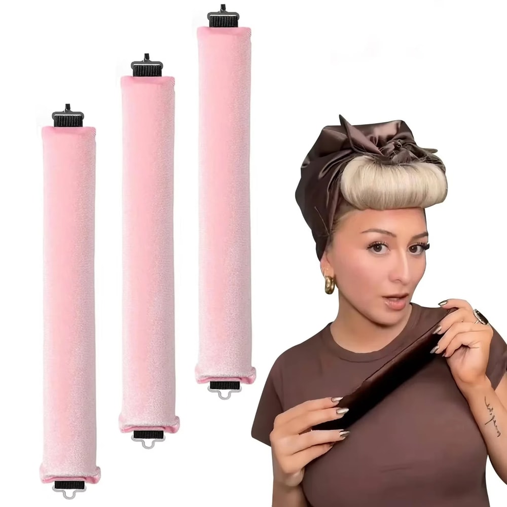Heatless Hair Curlers – Soft Flexi Rod Headband for Lazy, No-Heat Curls