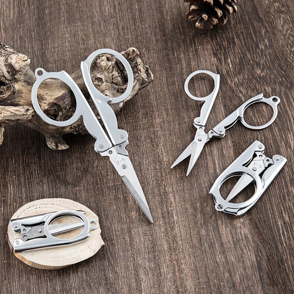 Folding Pocket Scissors Multifunctional Stainless Steel Mini Scissors For Household Thread Cutting 5