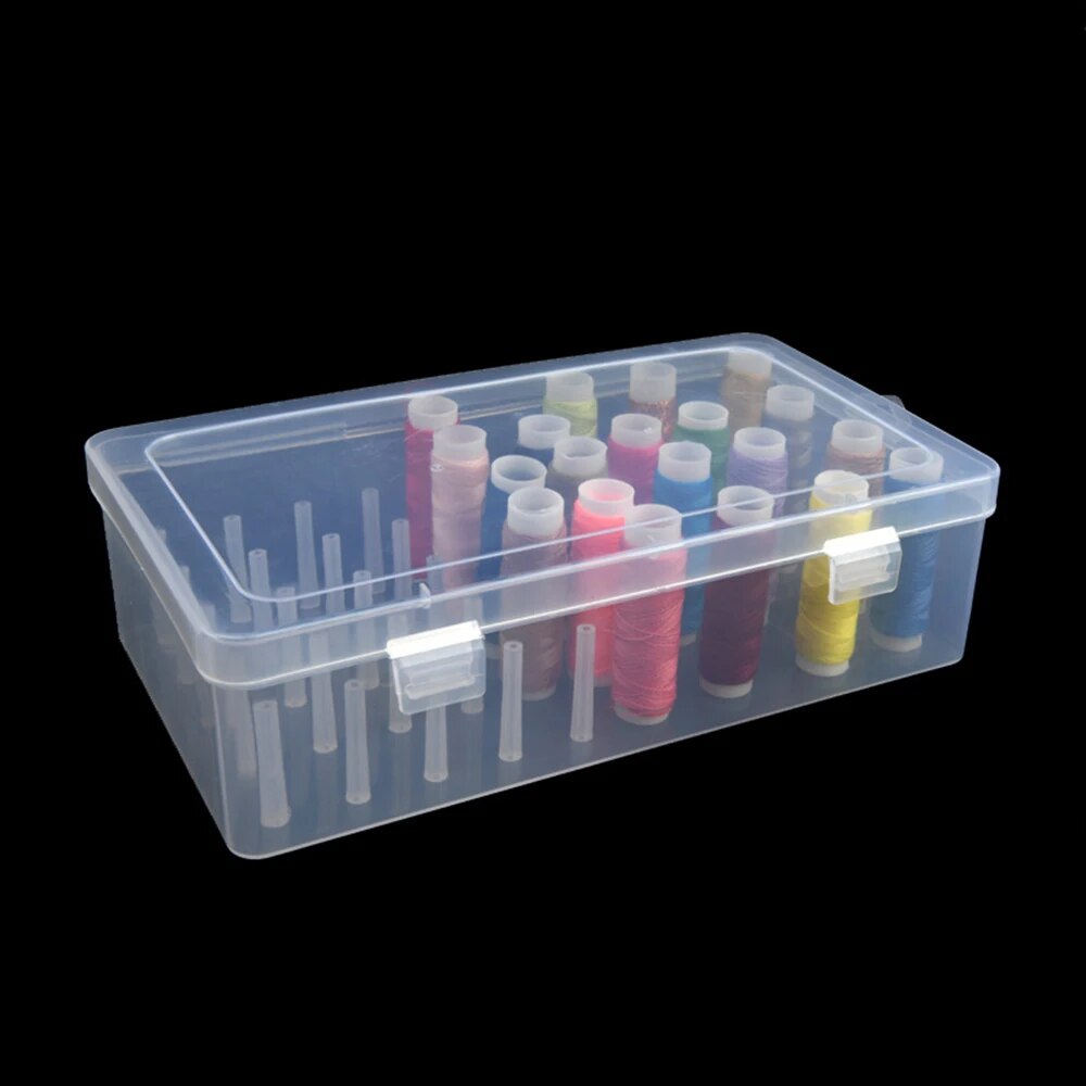 Transparent Needle And Thread Storage Box For Household Use MultiFunctional Thread Organizer 0