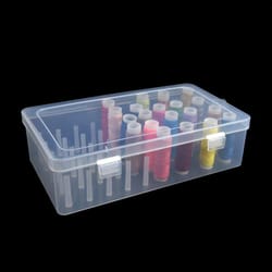 transparent needle and thread storage box for household use - multi-functional thread organizer
