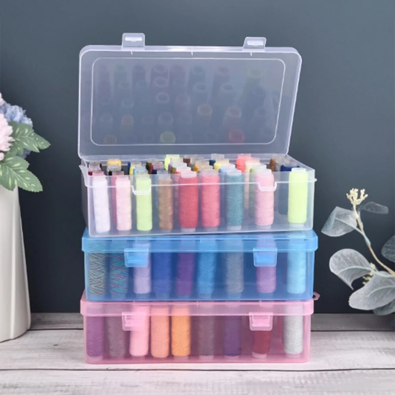 Transparent Needle And Thread Storage Box For Household Use MultiFunctional Thread Organizer 1