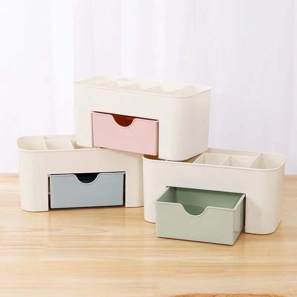 Multifunctional Nail And Jewelry Storage Box Desktop Organizer For Swabs Cosmetics And Accessories 0