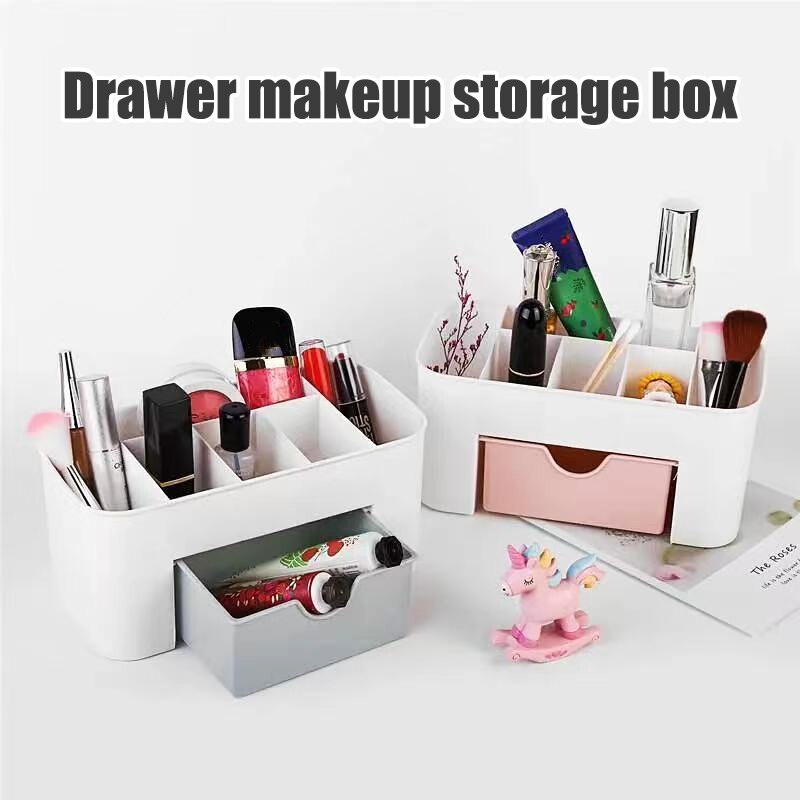 Multifunctional Nail And Jewelry Storage Box Desktop Organizer For Swabs Cosmetics And Accessories 3