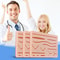 Silicone Skin Pad Suture Training Kit For Surgeon Medical Practice Traumatic Wound Simulation 0