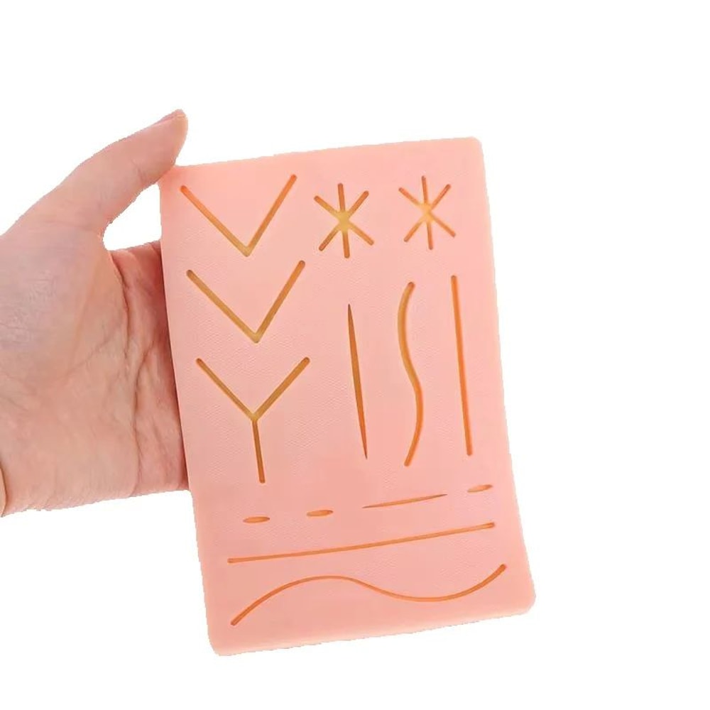 Silicone Skin Pad Suture Training Kit For Surgeon Medical Practice Traumatic Wound Simulation 1