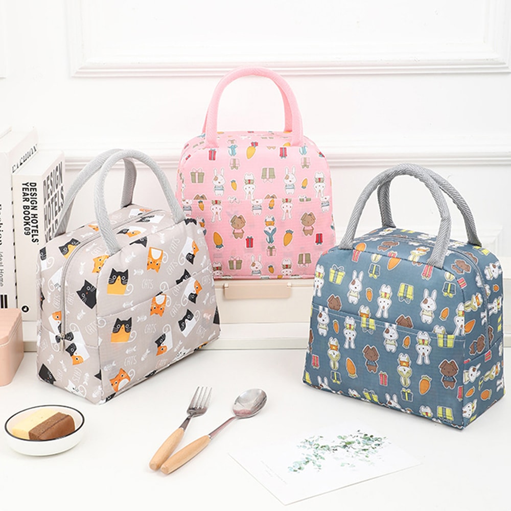 Portable Insulated Lunch Box for Kids - Large Capacity Picnic & School Bag