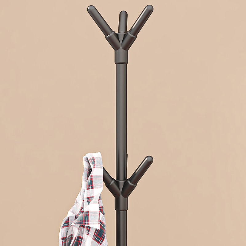 Easy-to-Assemble Vertical Floor Standing Wrought Iron Hanger for Office, Bedroom, and Lobby