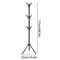 Easy-to-Assemble Vertical Floor Standing Wrought Iron Hanger for Office, Bedroom, and Lobby