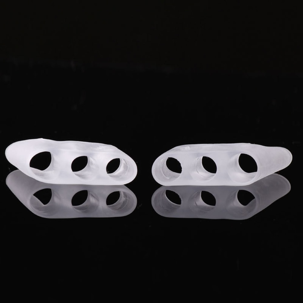 Toe Corrector Protection Sleeve Three Hole Small Toe Varus Splitter Silicone Thumb Protector For Co 2