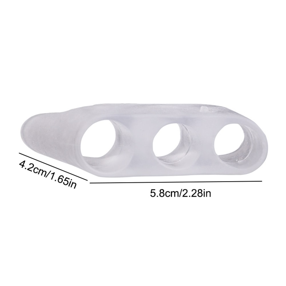 Toe Corrector Protection Sleeve Three Hole Small Toe Varus Splitter Silicone Thumb Protector For Co 3