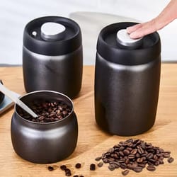 coffee vacuum canister stainless steel storage container for freshness