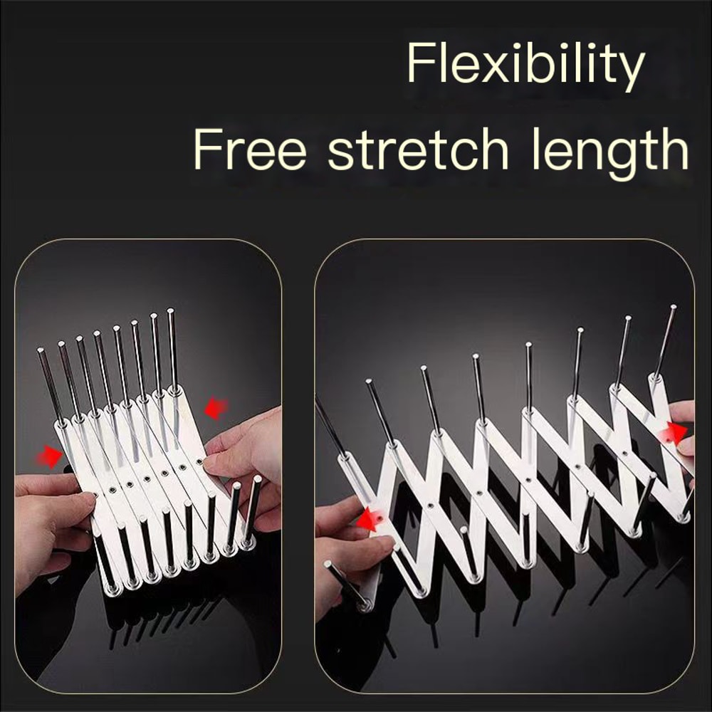 Stainless Steel Dish Rack Adjustable Kitchen Drainer Foldable Utensil Holder SpaceSaving Design 4