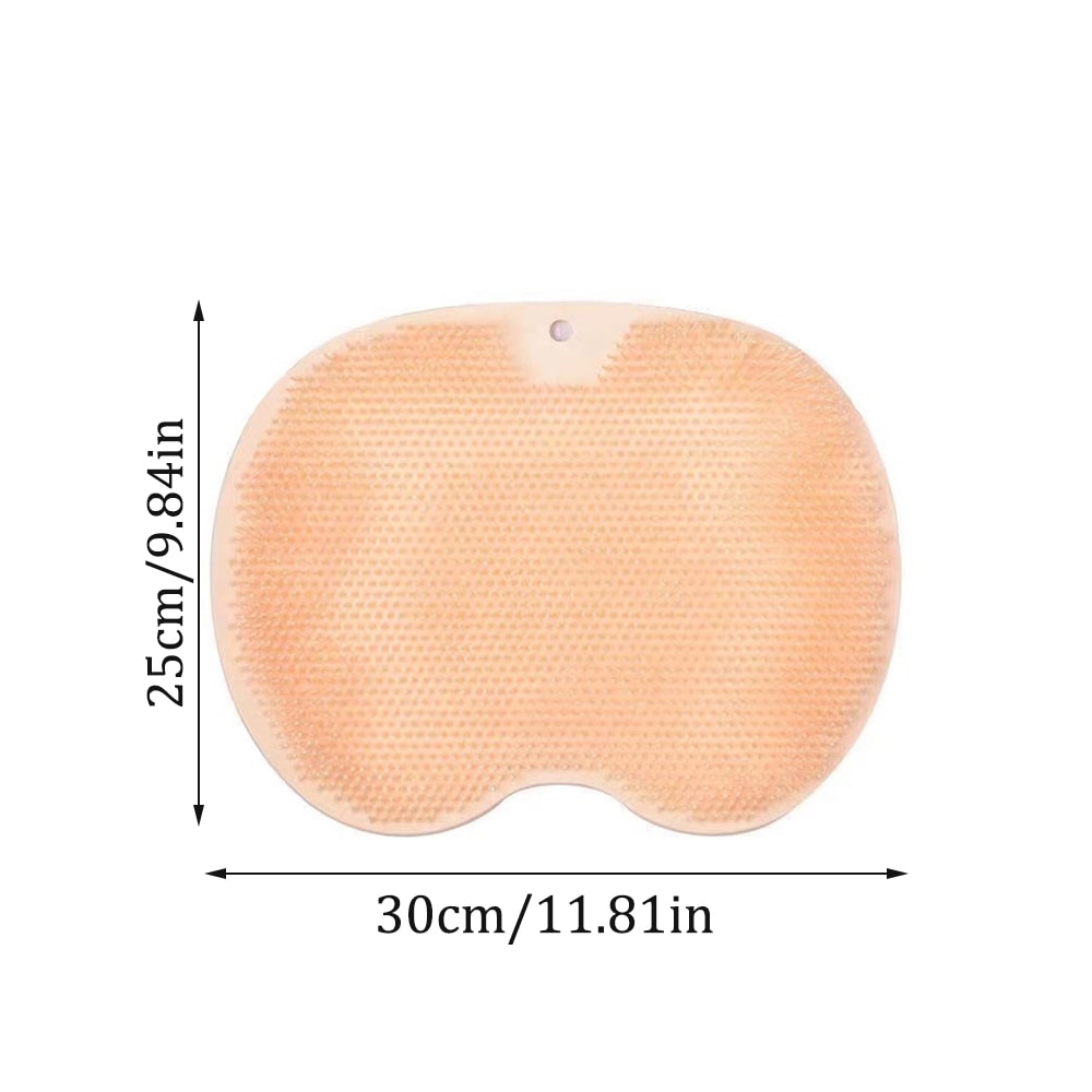Anti-Slip Circular Massage Foot Mat with Suction Cups Foot Scrubber and Back Scrubber for Safe Bathroom Showers