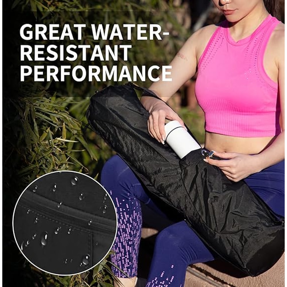Yoga Mat Bag With Water Bottle Pocket Wet Storage MultiFunctional Carrier For Gym Pilates Fitness 5