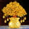 Golden Crystal Wealth Tree Ornament Money Bag Desktop Tree Craft Gift 1