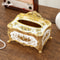 Luxury Tissue Box For Living Room Hotel Elegant Napkin Extraction Storage Box For Desktop 4