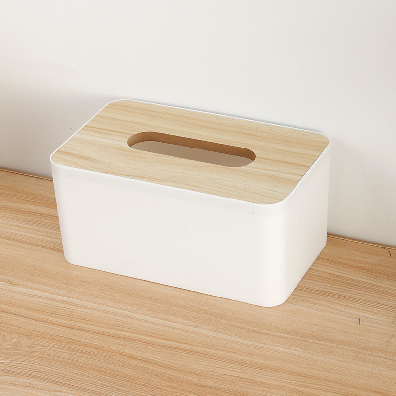 Creative Solid Wood Tissue Box With Thickened Square Dust Cover Elegant Desktop Storage For Home An 5