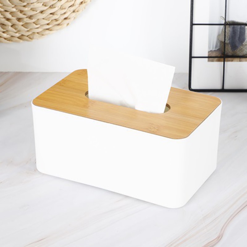Creative Solid Wood Tissue Box With Thickened Square Dust Cover Elegant Desktop Storage For Home An 4