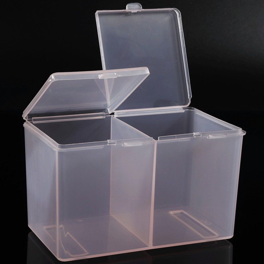 Clear Makeup Storage Box with Lid, Grid Dustproof Organizer for Skincare, Makeup & Sundries