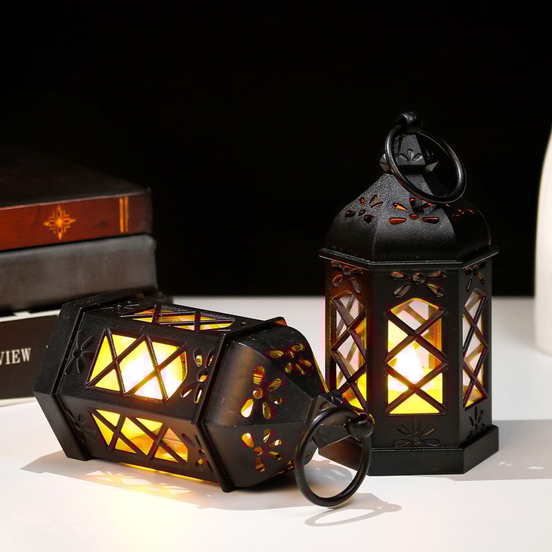 Vintage LED Candle Lantern Flameless Flickering Light for Garden & Party Decor