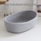 Hand Woven Cotton Thread Storage Basket BoatShaped Storage Box For Toys Cosmetics Office And Statio 3