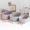 Hand Woven Cotton Thread Storage Basket BoatShaped Storage Box For Toys Cosmetics Office And Statio 5