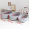 Hand Woven Cotton Thread Storage Basket BoatShaped Storage Box For Toys Cosmetics Office And Statio 5
