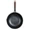 Pure Iron Wok Pan, Non-Coated Cast Iron for Gas and Induction Cooker Chinese Wok Cookware