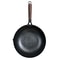 Pure Iron Wok Pan, Non-Coated Cast Iron for Gas and Induction Cooker Chinese Wok Cookware