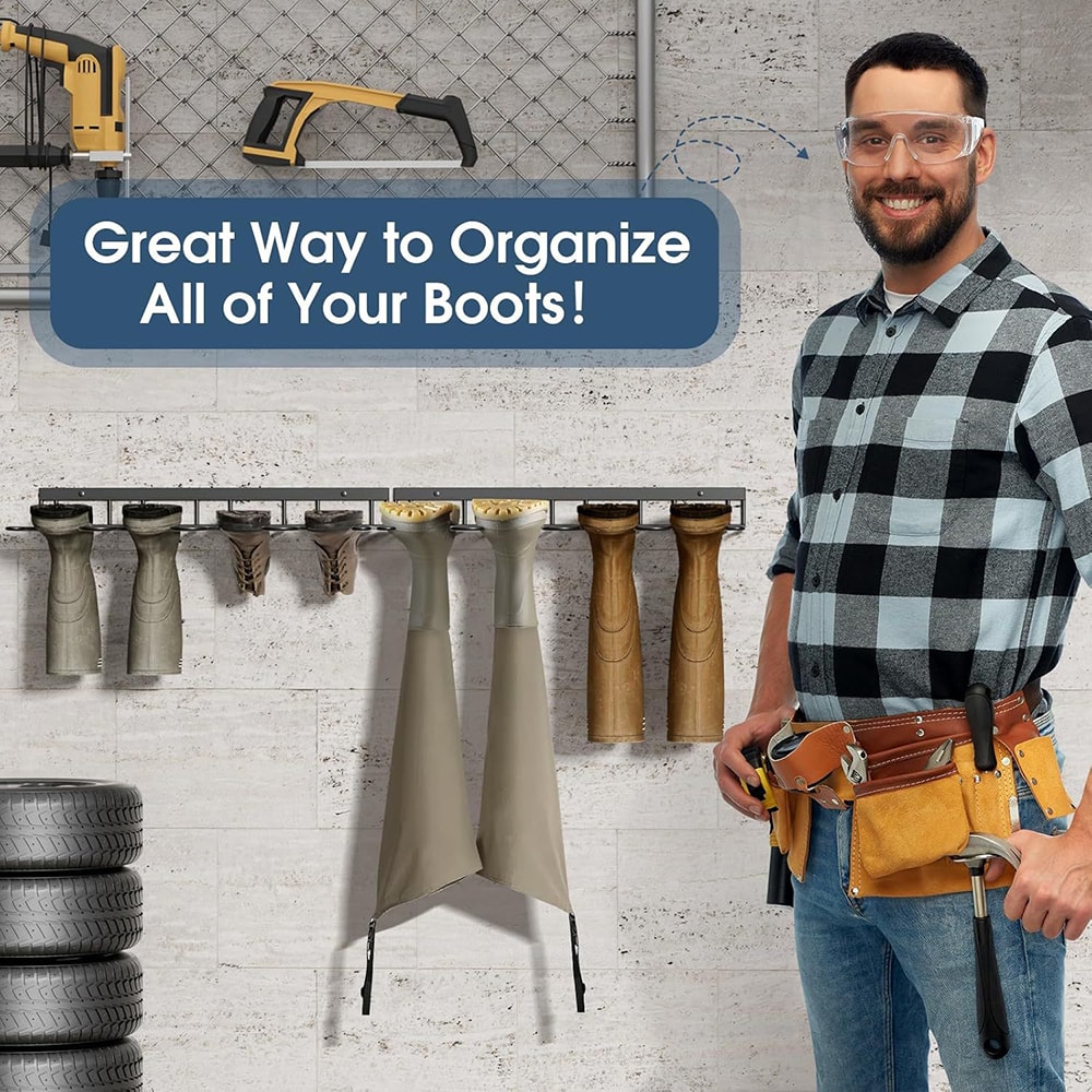 Sturdy Metal Boot Rack Hanger Wall Mounted Boot Organizer For Closet Entryway 2