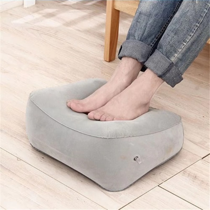 Inflatable Footrest Pillow For Travel And Office Relaxing Air Cushion For Leg Support 2