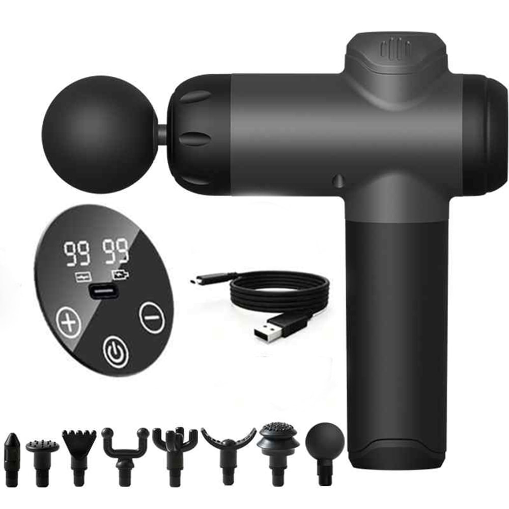 Portable Massage Gun With Heads HighIntensity Vibration For Deep Tissue Relief 0