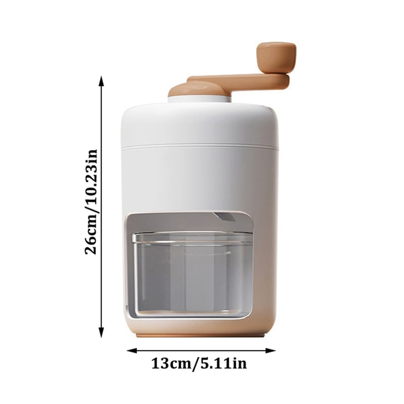 Manual Ice Shaver Machine Portable DIY Slushy Snow Cone Maker Hand Crank Stainless Steel Blade For 4