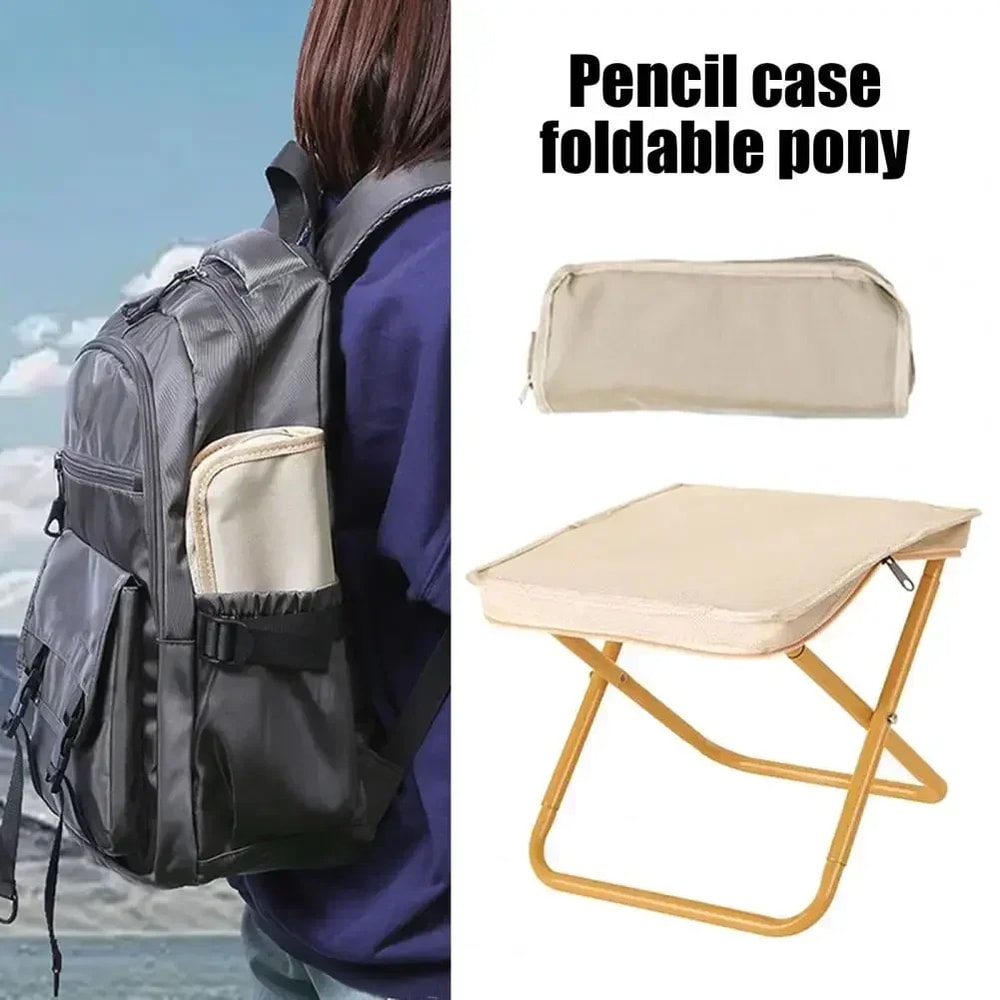 Ultralight Portable Camping Stool Compact Backpacking Folding Chair For Outdoor Fishing Picnic Bea 1