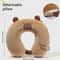 Portable Cartoon Capybara Ushaped Plush Pillow Travel Neck Support Pillow Cute Plush Throw Pillow 2