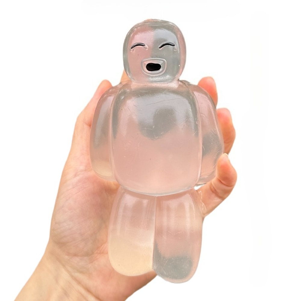 Transparent Jelly Robot Stress Relief Toy Soft Slow Rebound Water Sense Kawaii Cartoon Gift For Ki 2