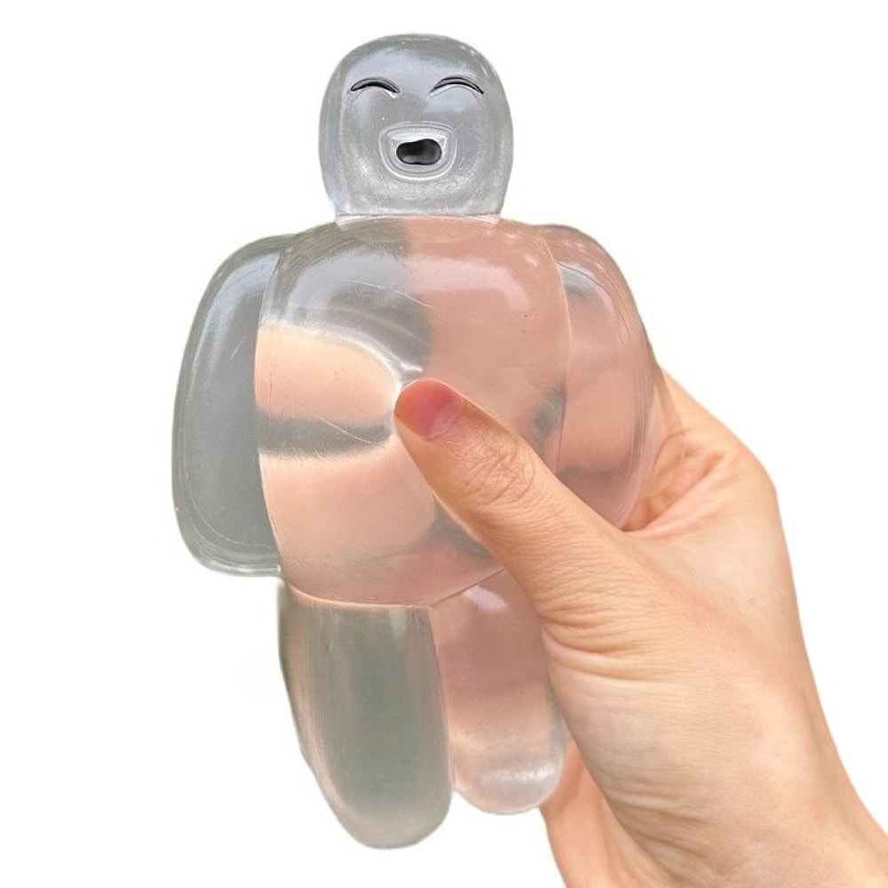 Transparent Jelly Robot Stress Relief Toy Soft Slow Rebound Water Sense Kawaii Cartoon Gift For Ki 3