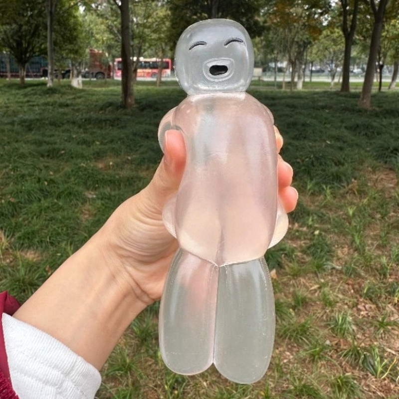 Transparent Jelly Robot Stress Relief Toy Soft Slow Rebound Water Sense Kawaii Cartoon Gift For Ki 5