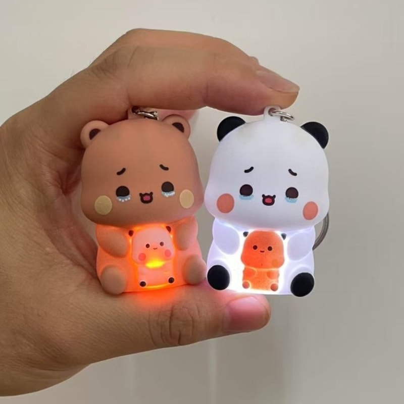 Bubu Dudu Say I Love You Voice Keychain Panda Bear Phone Ornament 3