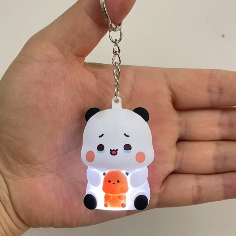 Bubu Dudu Say I Love You Voice Keychain Panda Bear Phone Ornament 4