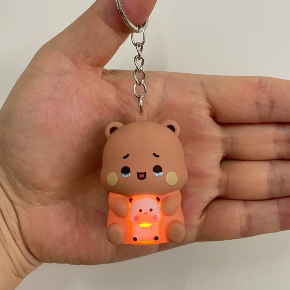 Bubu Dudu Say I Love You Voice Keychain Panda Bear Phone Ornament 6