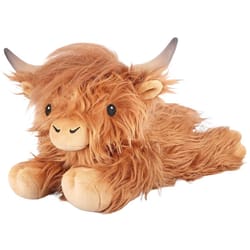 lying highland cow plush toy – soft stuffed animal doll, cute plushie, kawaii kids xmas gift