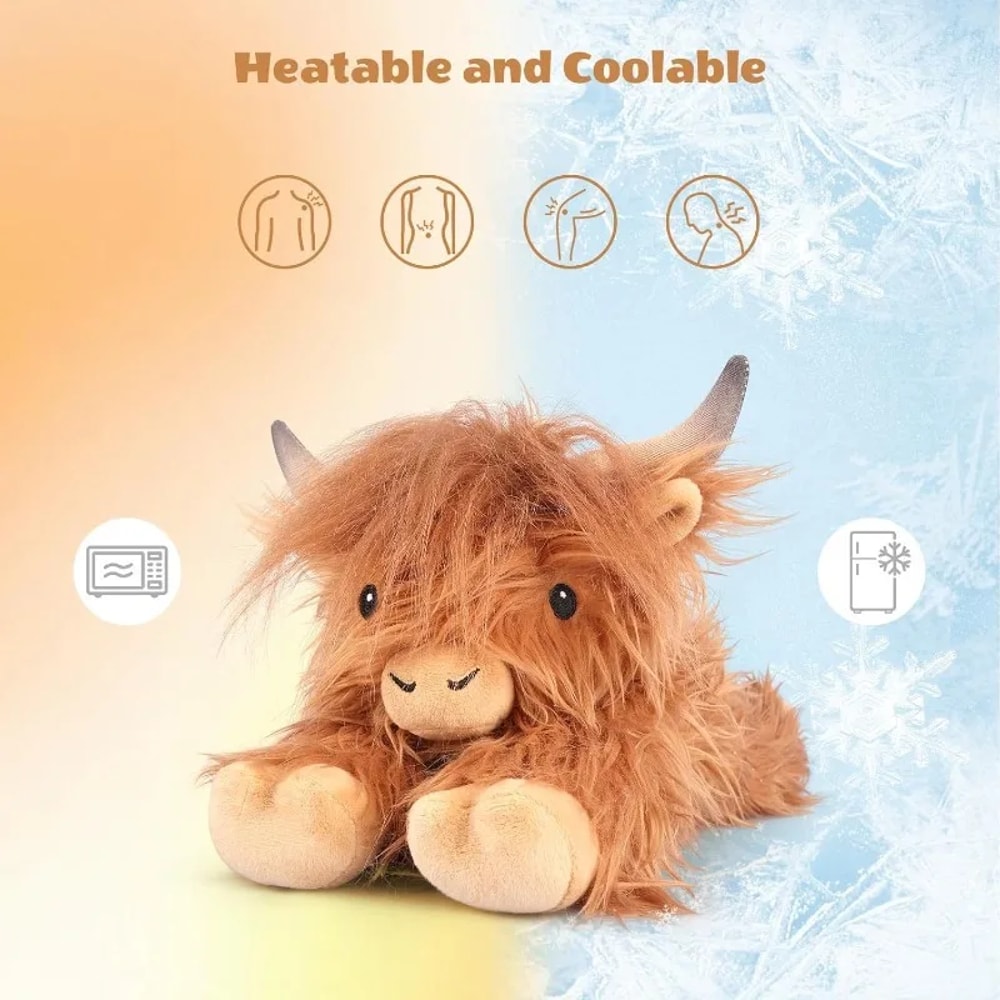Lying Highland Cow Plush Toy Soft Stuffed Animal Doll Cute Plushie Kawaii Kids Xmas Gift 1