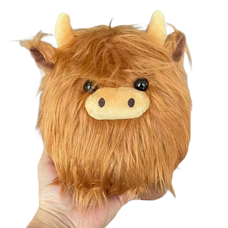 Lying Highland Cow Plush Toy Soft Stuffed Animal Doll Cute Plushie Kawaii Kids Xmas Gift 6