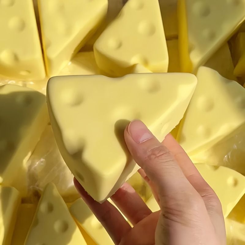 Cheese Squeeze Toy MilkFlavored Stress Relief Fidget Toy For Friends Gifts And Sensory Play 5