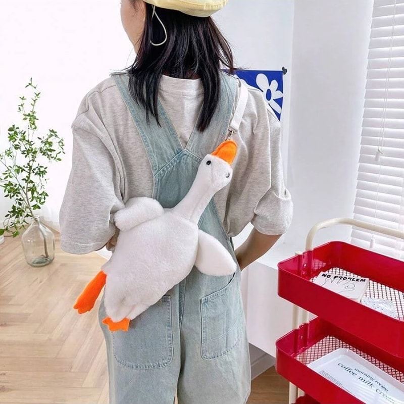 Cute Goose Plush Shoulder Bag Coin Purse Yellow Duck Kawaii Plush Toy For Kids And Adults Perfect 2