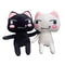 Lovely Cat Plush Toy Black White Cartoon Animal Plushie For Room Decoration Birthday Gifts 2