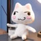 Lovely Cat Plush Toy Black White Cartoon Animal Plushie For Room Decoration Birthday Gifts 4