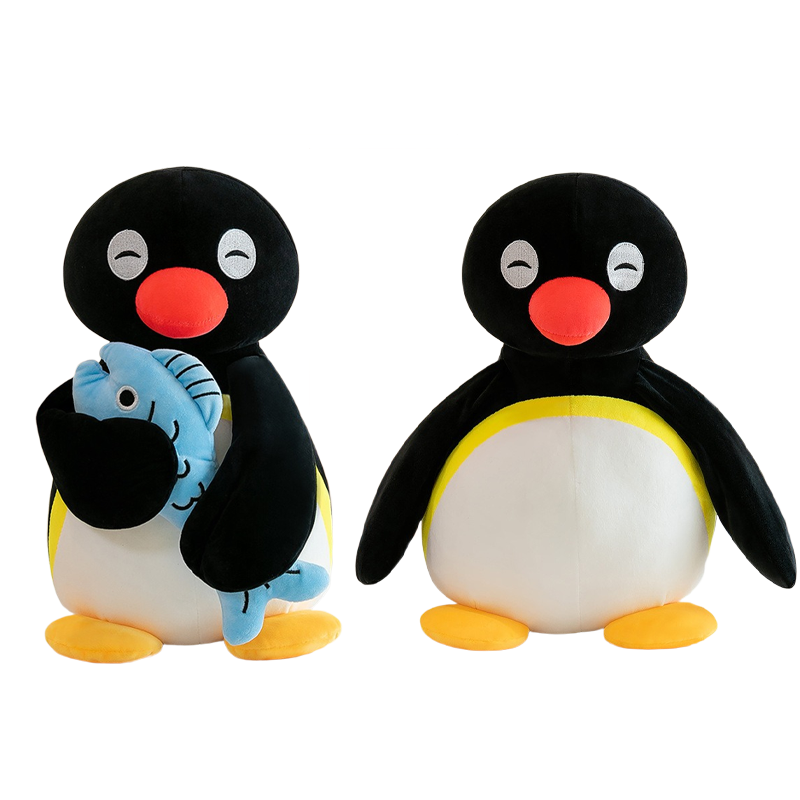 Fishhugging Penguin Plush Toy Cute Cartoon Anime Stuffed Doll For Women Perfect Birthday Gift 3